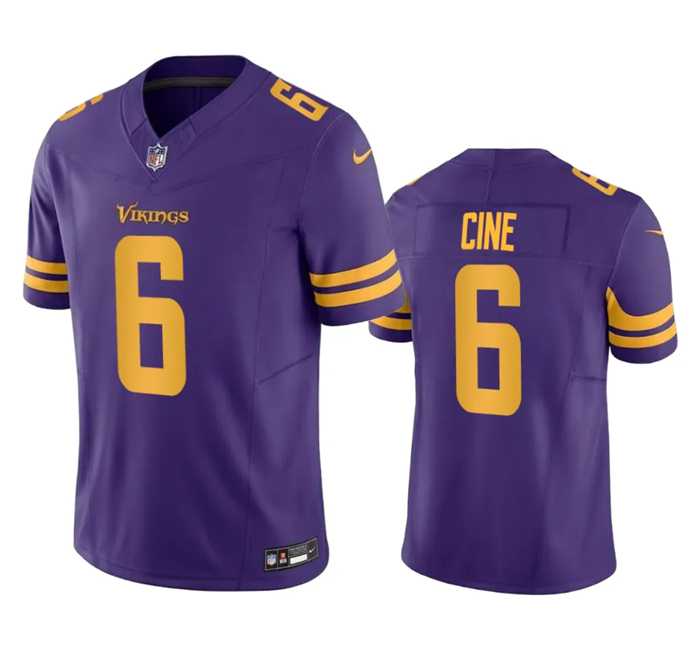 Men & Women & Youth Minnesota Vikings #6 Lewis Cine Purple 2023 F.U.S.E. Color Rush Stitched Jersey->minnesota vikings->NFL Jersey